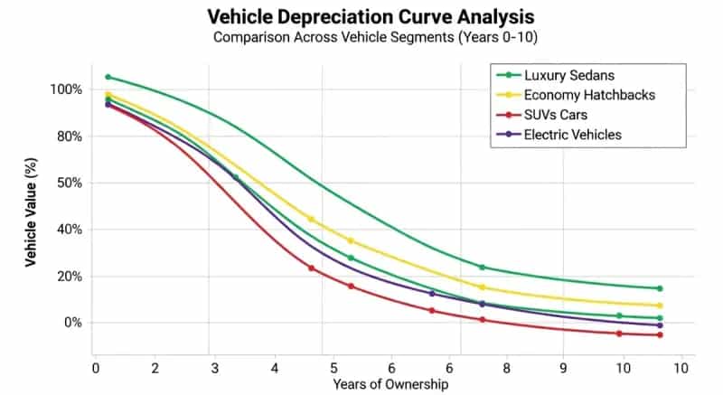 Comparative Analysis of Vehicle Depreciation Curves Across Segments