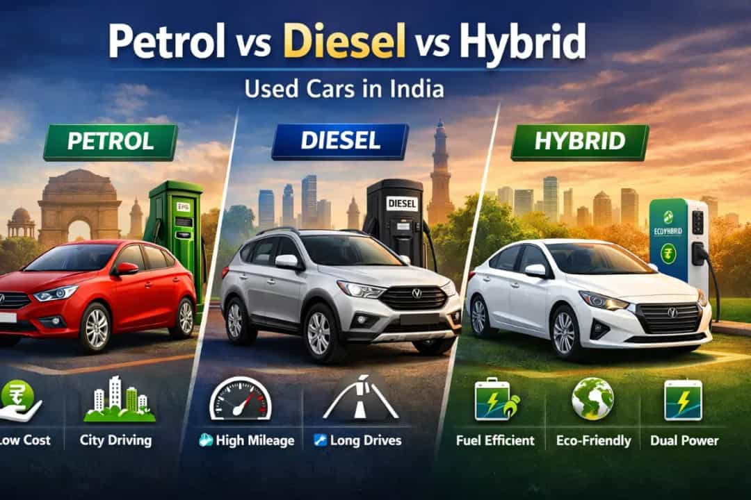 Petrol vs Diesel vs Hybrid for Used Car Buyers in India