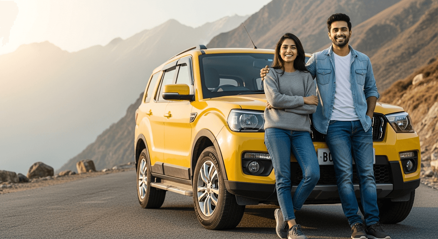 Premium SUV on scenic road